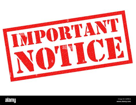 Important Notice .